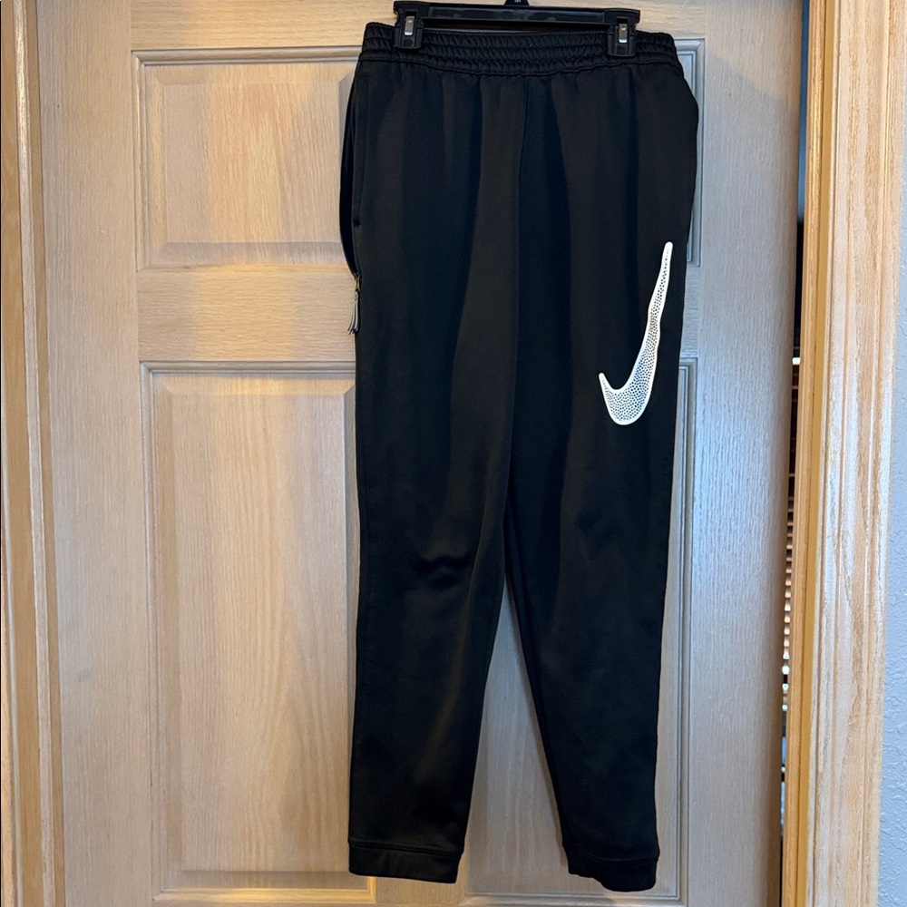 Nike Black Sweatpants with White Logo